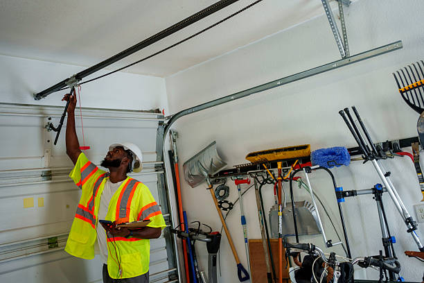 Professional Garage Door Panel Replacement technician working in St. Marys, OH